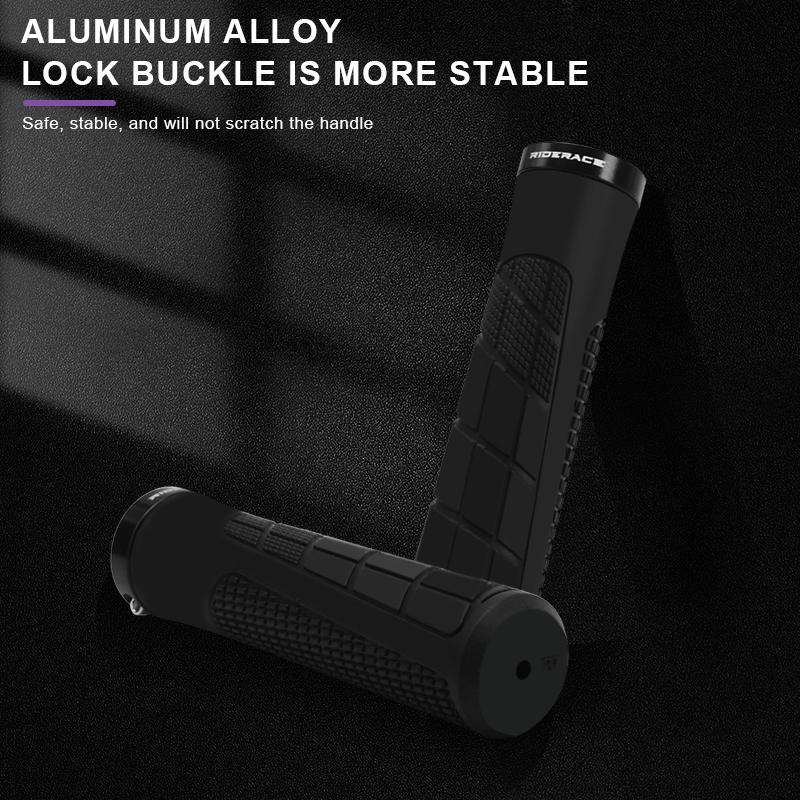 1 pereche de mânere pentru biciclete, ergonomice, anti-alunecare, cu absorbție a șocurilor, capac pentru ghidon de bicicletă de munte, cauciuc moale, confortabil, blocare unică