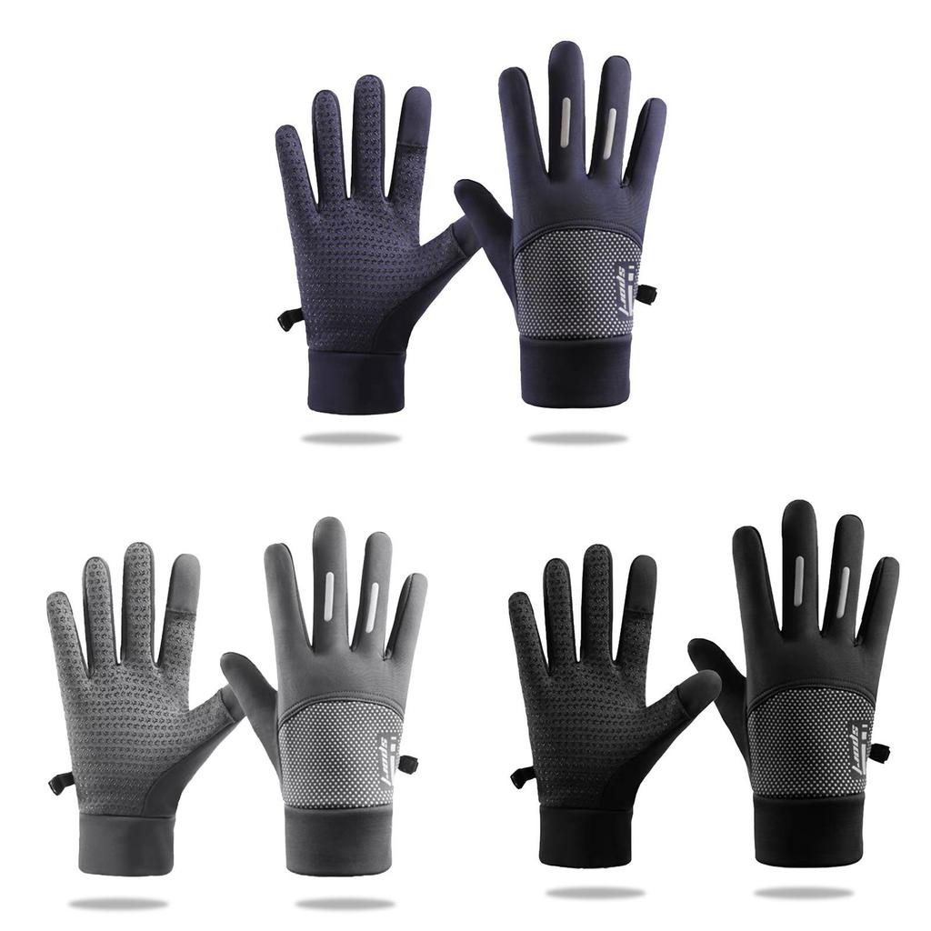 Sports Gloves Men Fall Cycling Warm Gloves With Antislip And Touchscreen Functionality