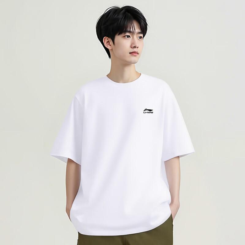 Li-Ning Men's Lightweight Breathable Summer Short Sleeve Sports T-Shirt Fashion Loose Casual Tee Athletic Top