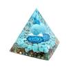 [GOLD STONE] Orgonite Pyramid Ornament Natural Stone Power Stone Purification Turquoise Turquoise Ripple Round Ball Width Approx. 60mm Height 65mm
