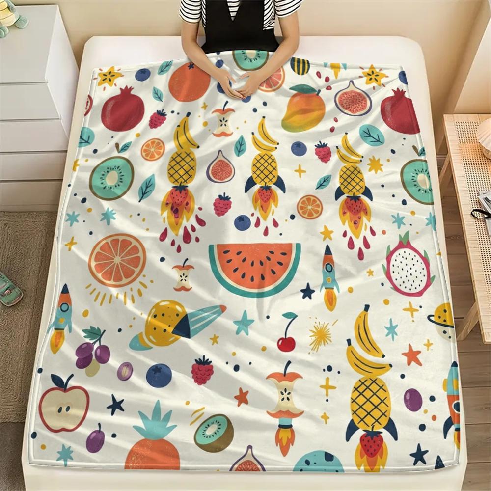 

1Pc Cute Patterns Print Flannel Blanket, High quality Comfortable for All Seasons, Home Decor, Warmth and Comfort, Perfect for Christmas Gifts W172 80cm x 120cm