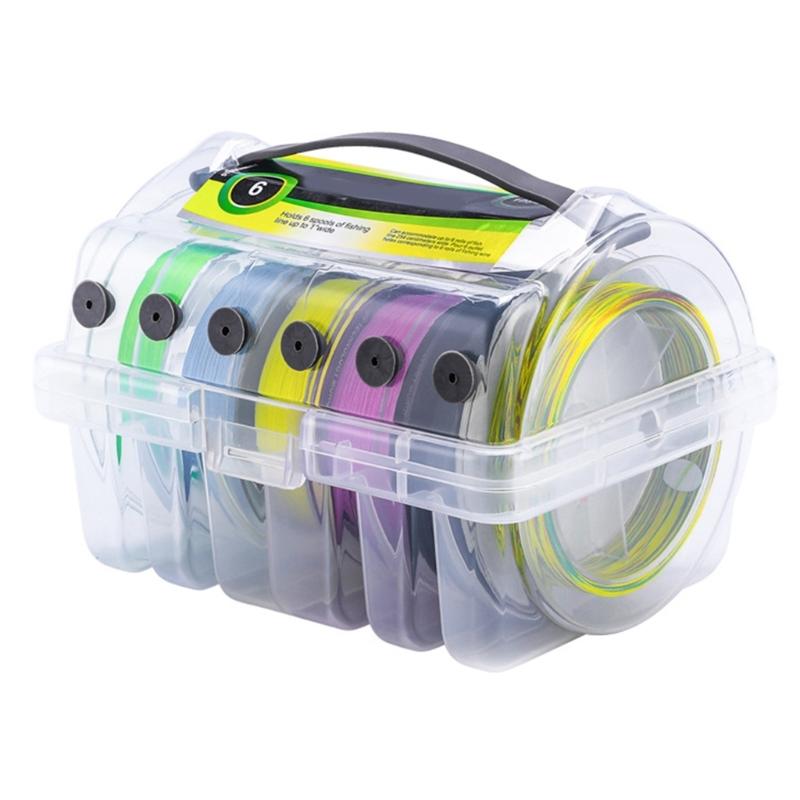 Fishing Tackle Box 6 Compartments Fishing Accessories Line Hook Storage Case Double Sided Fishing Tool Organizers Box
