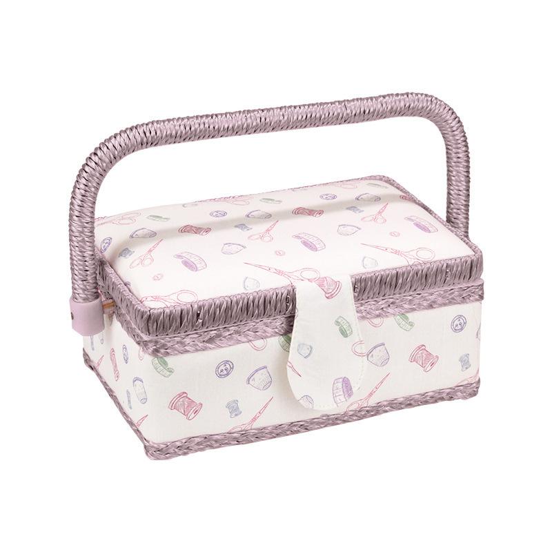 Sewing Storage Box Craft Sewing Tool Layer Needle Thread Basket Floral Thimble Thread Needle Sewing Organizer Accessories