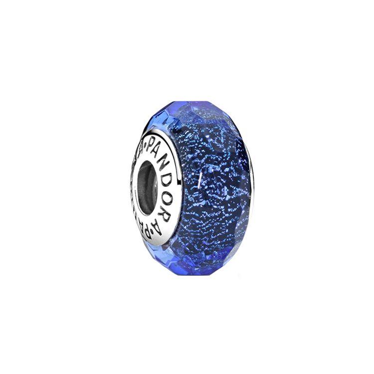 Pandora Murano Glass Charm Women Jewelry Blue 791646 Box