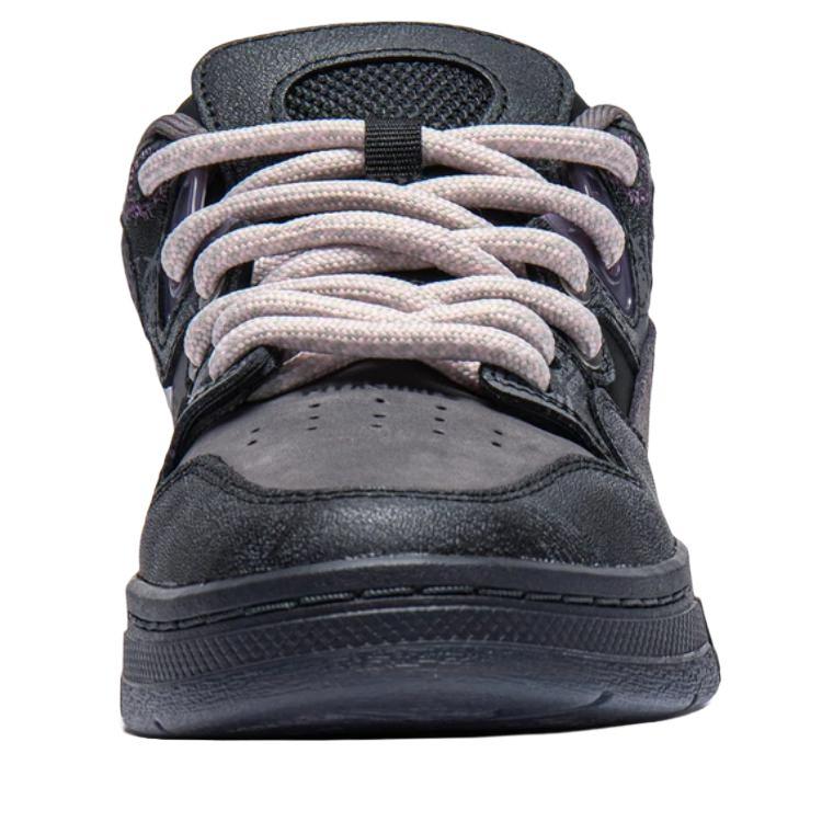 Pleasures X Li Ning Comfortable Versatile Durable Lightweight Low-Top Sneakers Women Sneakers Black AECT066-1