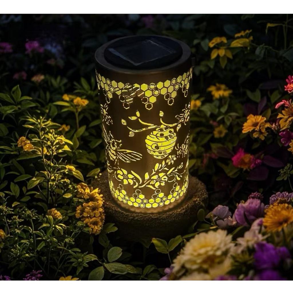 Solar Outdoor Hanging Lights, Dragonfly Hollow Decorative Lights, IP65 Waterproof Courtyard LED Garden Lights, Exquisite Courtyard