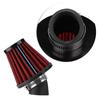 45 Degree Bend Motorcycle Air Intake Filter Cleaner Universal 35mm 1.4inch Red