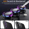 Zeking [2 Pack] for Samsung Galaxy A54 Camera Lens Protector, 9H Tempered Glass Camera Cover Protector Metal Individual Ring for Galaxy A54 5G