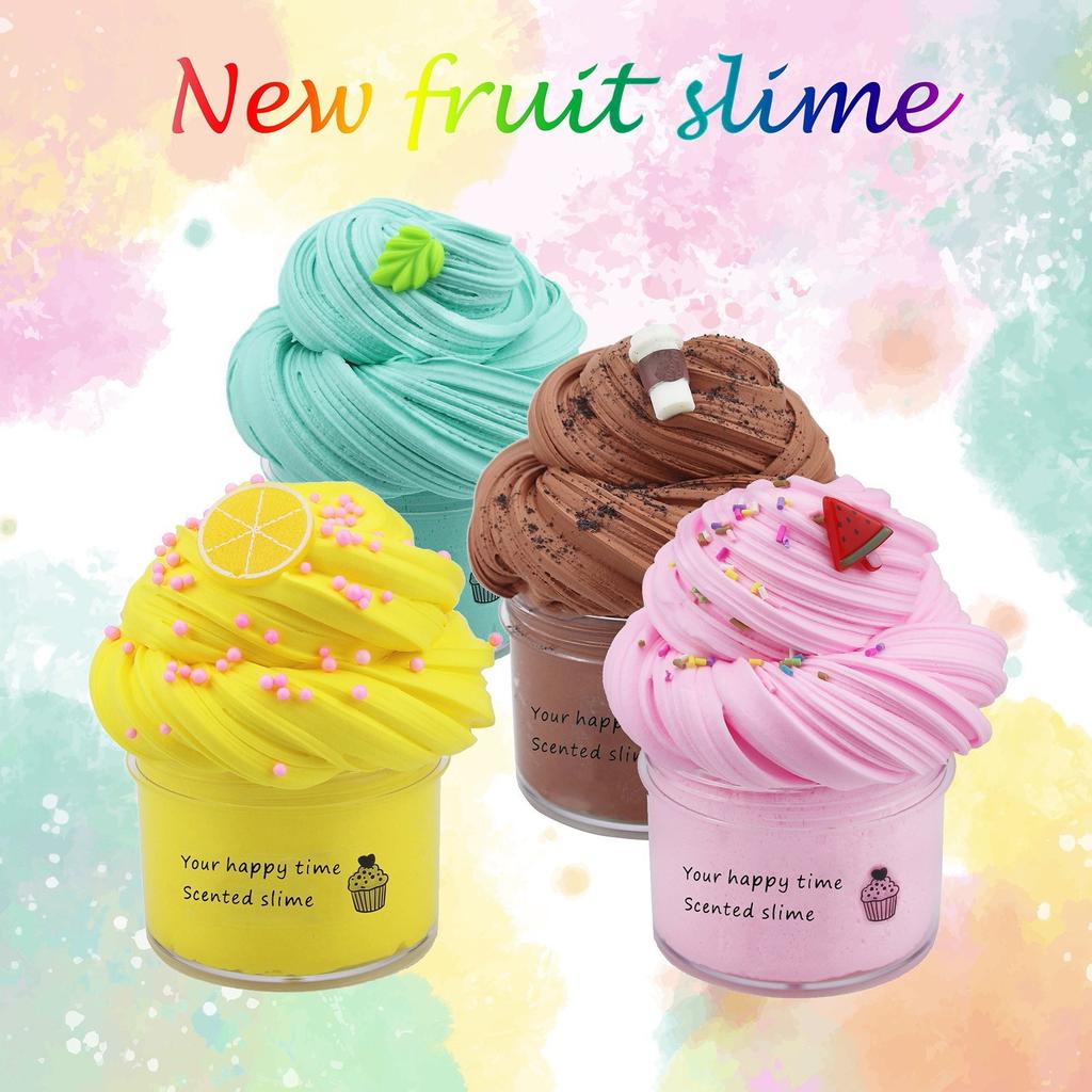 Forniture di melma fai-da-te Melma di frutta Aromaterapia Pressione Giocattolo di melma per bambini