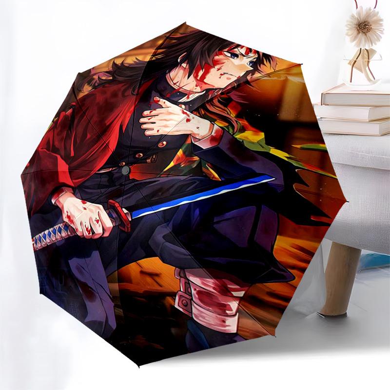 1pc Anime Character Design Outdoor Umbrella - Automatic Opening/Closing with 8 Bone Iron Frame, Perfect for Fans, Travelers, Daily Use, and Gifts!V046