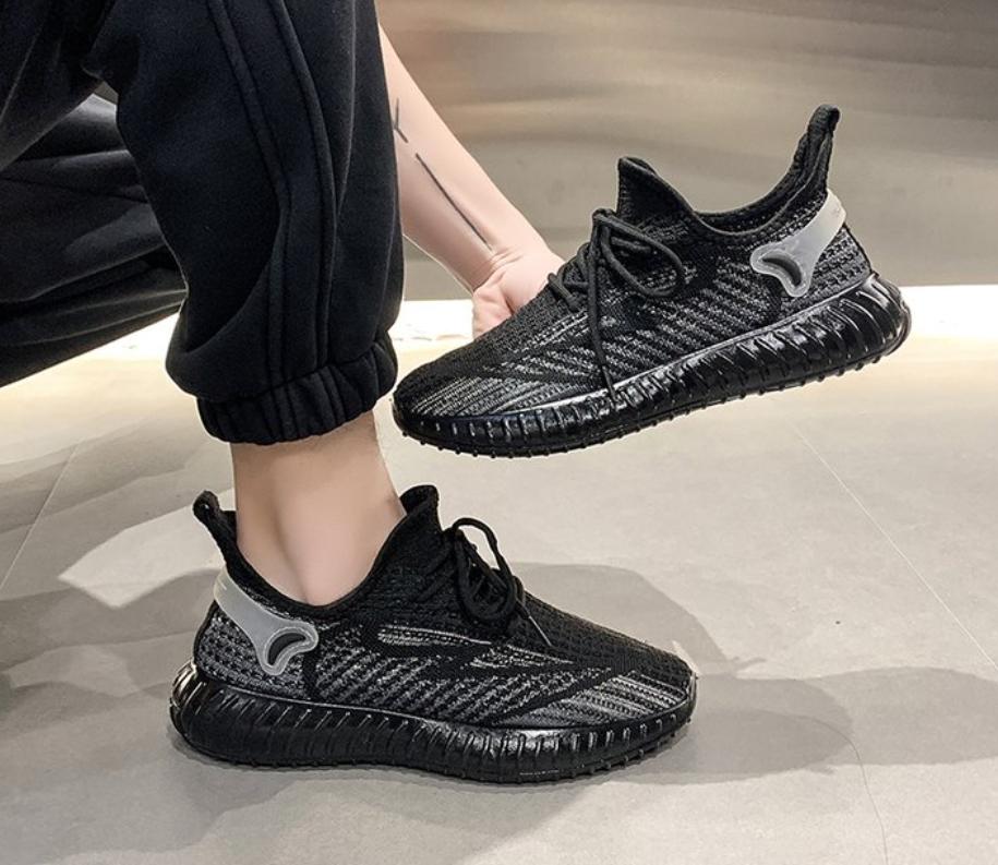 

Модные весенние легкие дезодорирующие мужские туфли, дышащие сетчатые кроссовки, удобные и стильные, универсальные кроссовки для женщин 44 чёрный