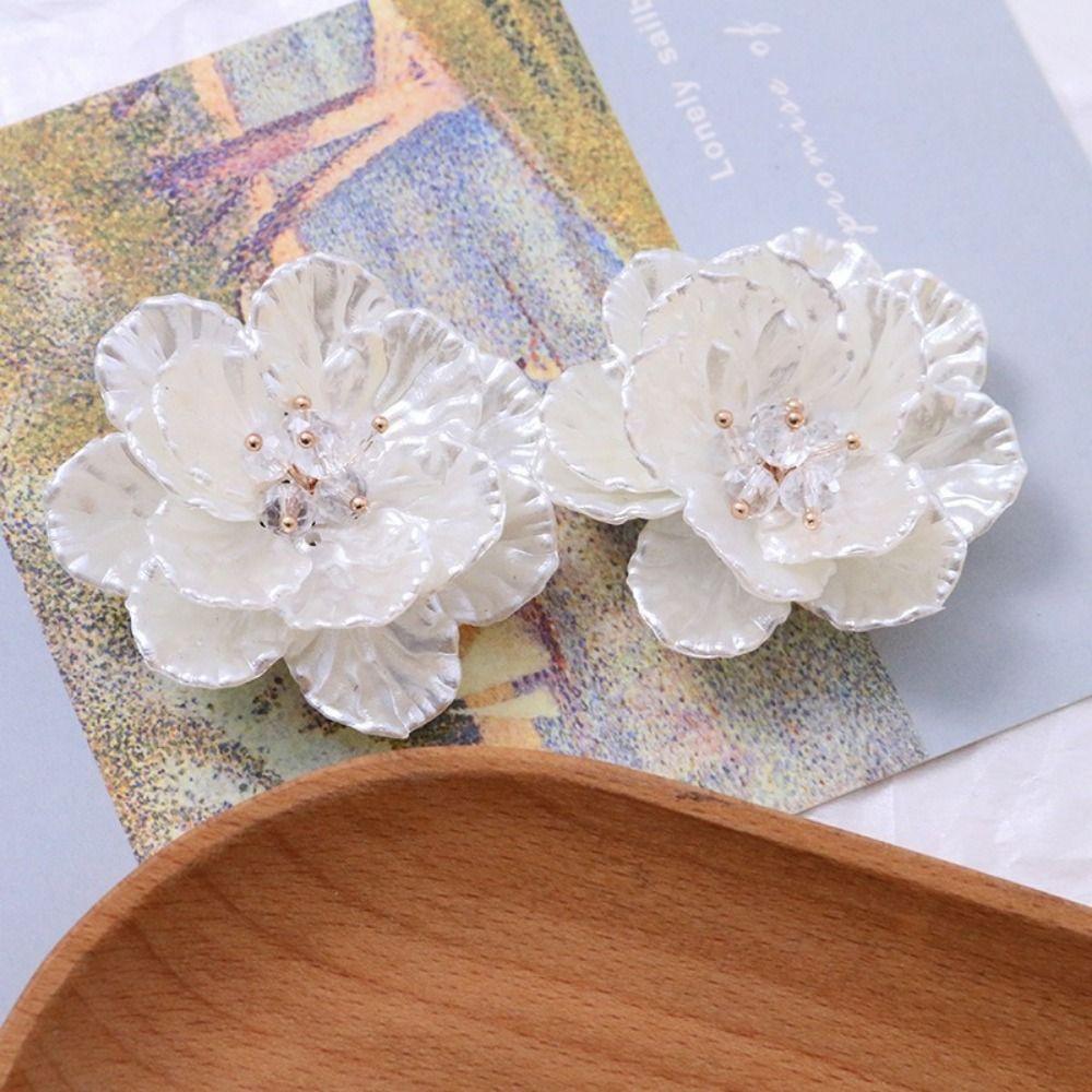 5Pcs Acrylic Garment Decoration Flower Multi-layer Design Multi-layer Flower Craft Hair Clip