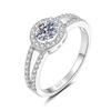 S925 Sterling Silver Moissanite Shining Planet Women's Ring
