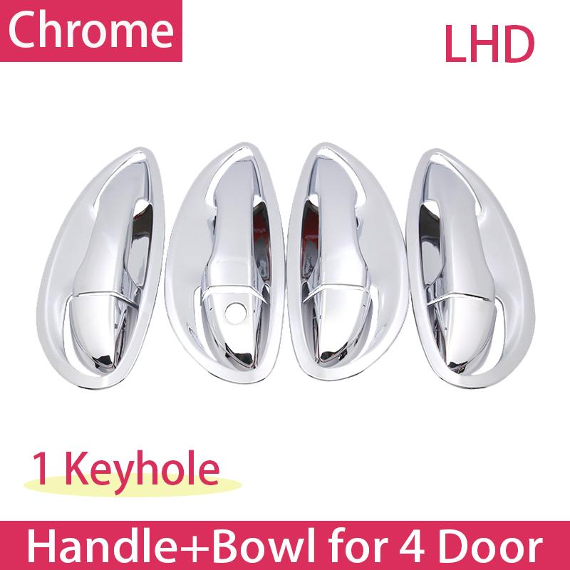 For Toyota Corolla E170 2014~ 2015 2016 2017 2018 Styling Stickers Left Drive Chrome Door Handle Cover Refit Car