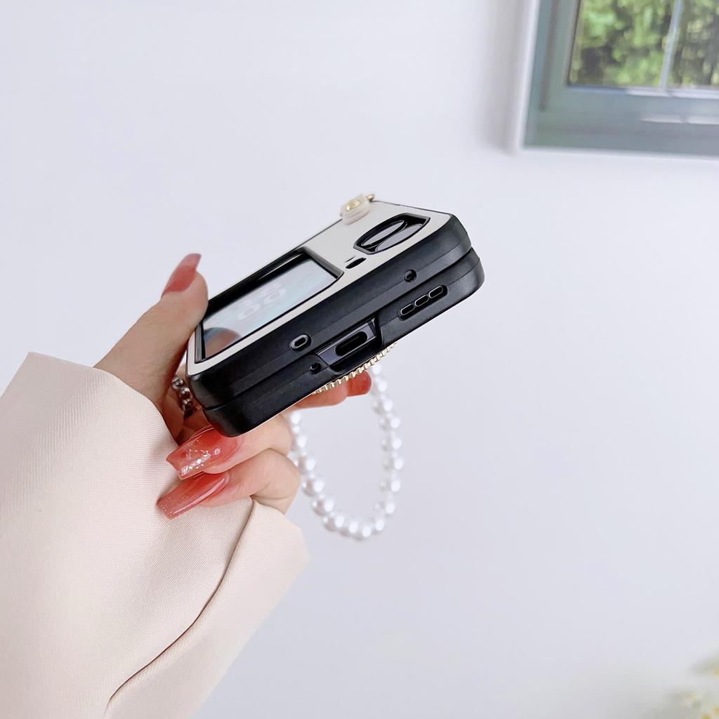 Luxusní čtvercové skládací pouzdro na mobil je vhodné pro Oppo Find N2 Flip pro Samsung Z Flip 4 Zflip5 Z flip3 Z Fold 3 4 5 pro Huawei Měkký zadní kryt