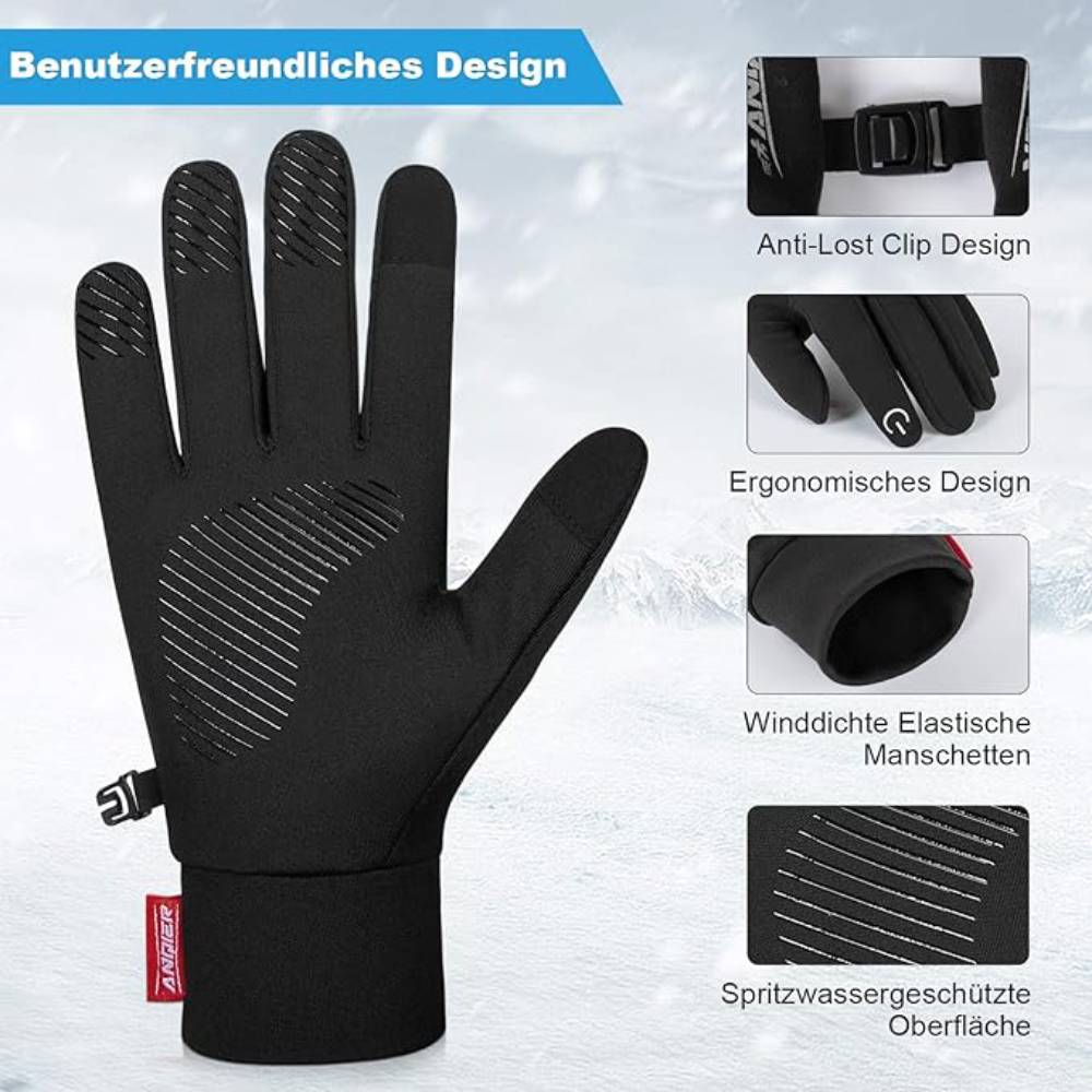 Winter Biker Cycling Gloves for Men Women Motorcycle Touchscreen Waterproof Warm Gloves Outdoor Riding  Scooter Ski Driving