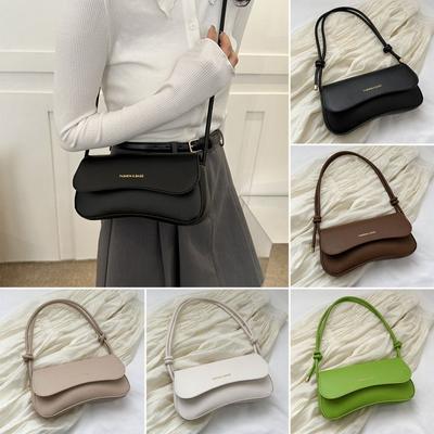 Mode Femme Élégant Premium PU Cuir Sac à Bandoulière Voyage Sortie Sac Sling Sac à Main Bandoulière Pochette Couleur Unie Élégante