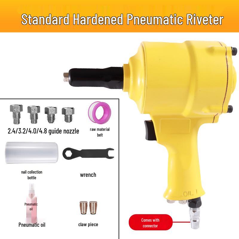 Pneumatic Aluminum Rivet Gun, Pistol-Type Self-Priming Riveting Tool
