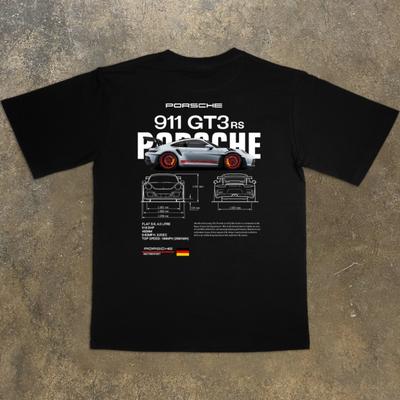 Tricou cu mânecă scurtă Porsche Porsche 911GT3RS Racing Modificată pentru bărbați și femei, 2025