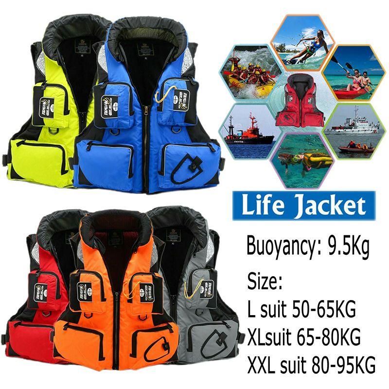 Safety Life Jacket Vest Adjustable Buoyancy For Sailing Kayak Canoeing Fishing
