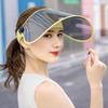 Damen Sommer Anti-UV Abnehmbare Sonnenblende Kappe Breiter Rand Outdoor Hut