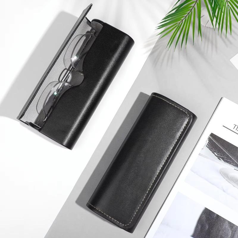 Vintage PU Leather Glasses Case Portable Men Women Glasses Storage Box Anti-Pressure Eyeglasses Bag Accessories