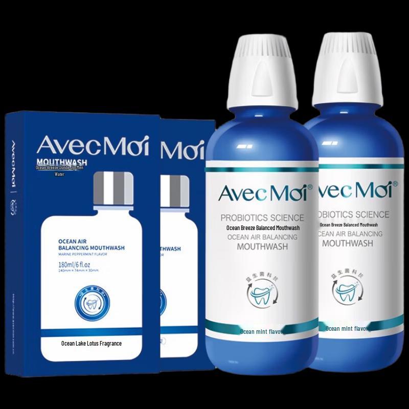 Avec Moi Ocean Breeze Probiotic Mouthwash Set