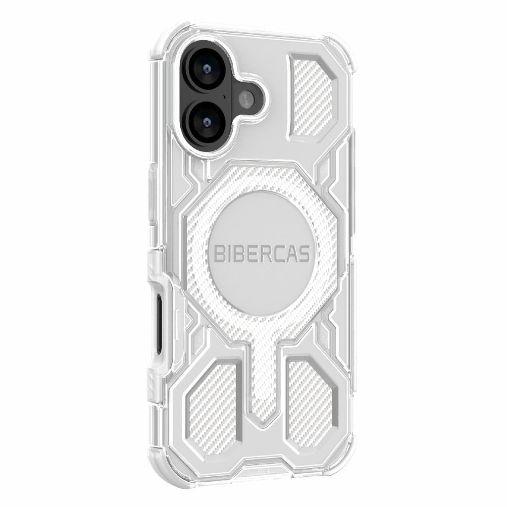 BIBERCAS J-16 Transparent Series For iPhone 17 Case Compatible with MagSafe TPU+PC Phone Cover