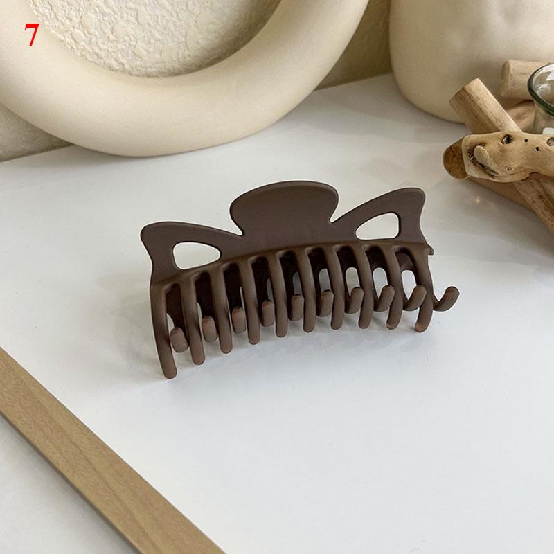 Popolare caffè nero beige fermaglio per capelli grande artiglio per capelli smerigliato fermagli per granchio forcine acriliche clip a forma di squalo geometrico