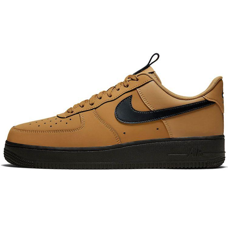 

Черные кроссовки унисекс Nike Air Force 1 Low Wheat Tan Midnight-Navy BQ4326-700