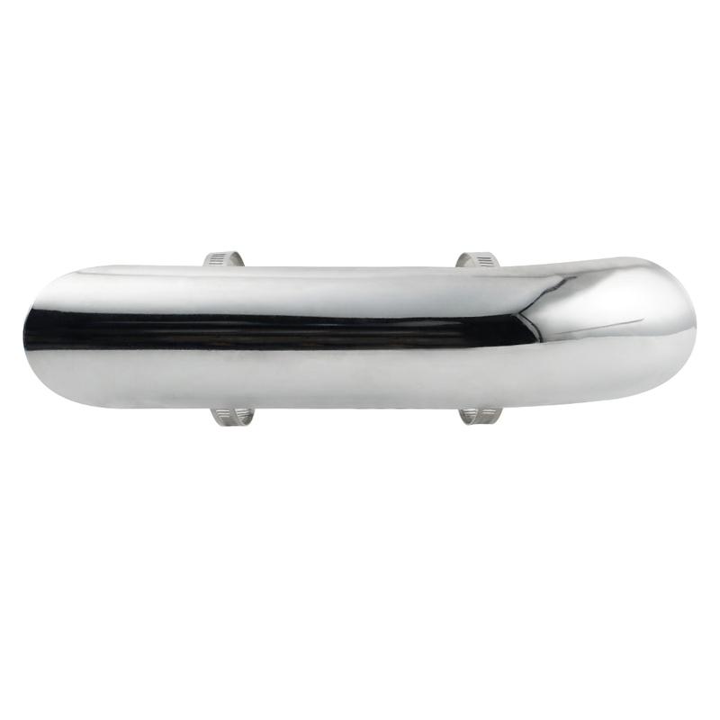 Chrome Curved Motorcycle Exhaust Pipe Heat Shield Cover for Honda VT750DC Shadow Spirit 2001-2007 VT750C2 Shadow Spirit 07-2009