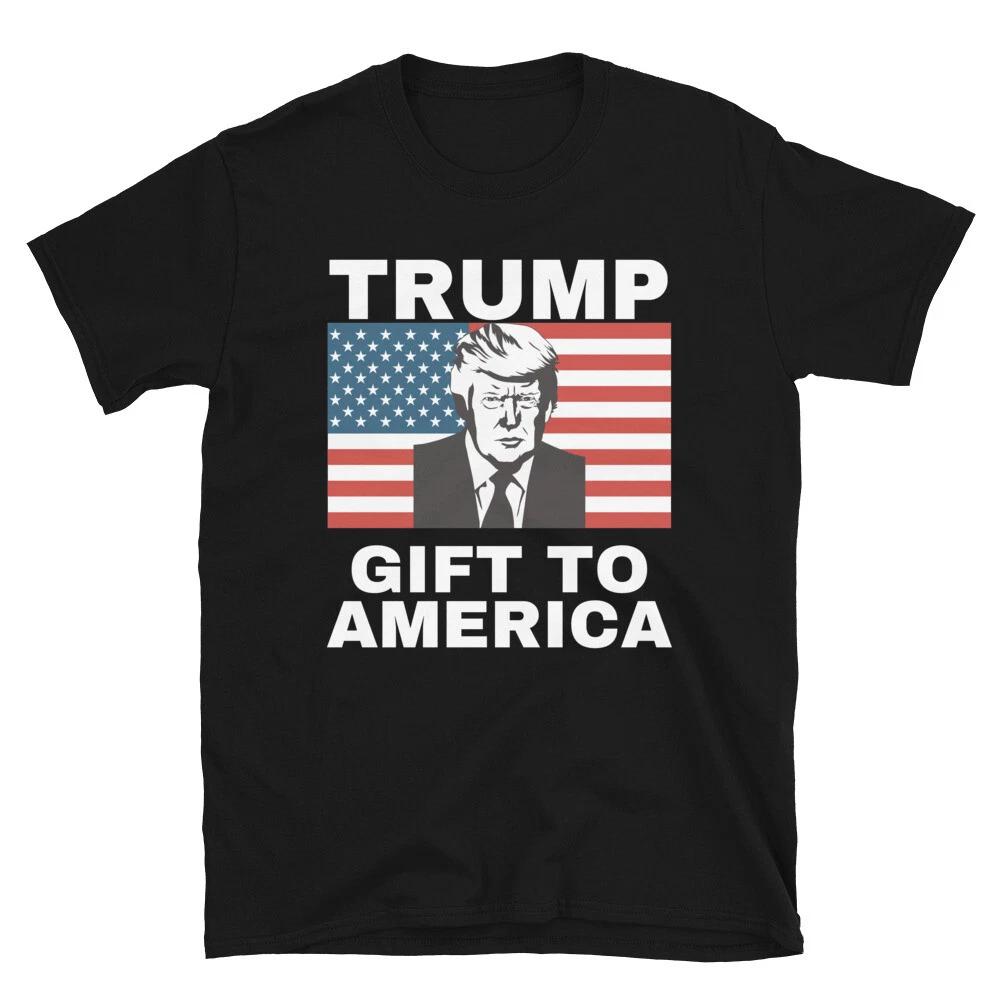 Trump 2024 Gift To America TRUMP Pro-Trump Anti-Democrat Classic Fit T-Shirt L
