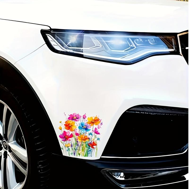 Durable Vinyl Car Decals - Vibrant Oil-Painted Floral Design Waterproof & Scratch-Resistant Stickers for Cars, Trucks, SUVs - Tail Lights