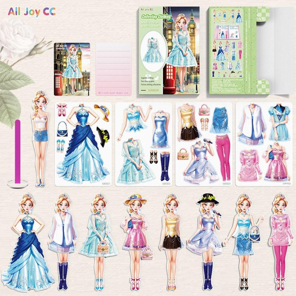 Princess Theme Magnetic Dress Up Set Clothes-changing Stickers Pretend Play Toys Indoor Activities