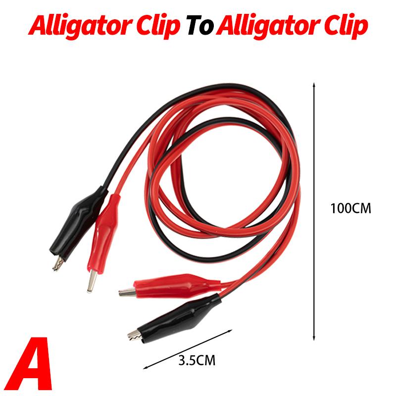 10/1Set Red Black Alligator Clip DIY Test Leads Crocodile Test Clip Banana Plug for Multimeter Measure Tool Cable Lead Connector