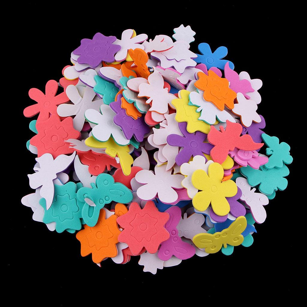 Of 200Pcs Self-Adhesive EVA Foam Stickers Assorted Colors Arts Craft Supplies for Greeting Cards