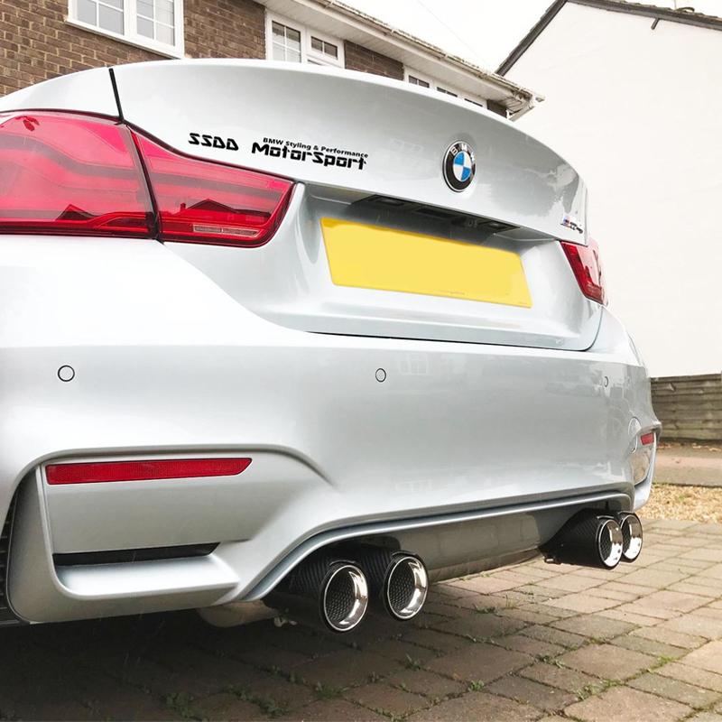 4 Pcs/lot Carbon Fiber Matte Car Exhaust Tip For BMW M2 F8 M3 F80 M4 F82 M5 F10 M6 F12 M Performance Muffler Tip 70mm Nozzle
