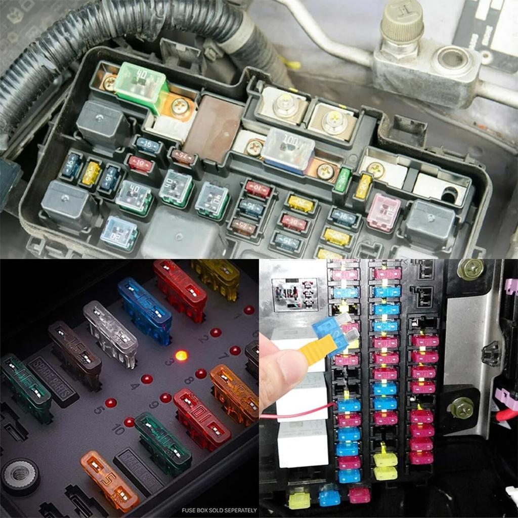 306PCS Car Fuse Assortment Kit, Standard and Mini and Micro Mix Vehicles Blade Fuses Kit Replacement, 2A 5A 7.5A 10A 15A 20A 25A 30A 35A, Universal