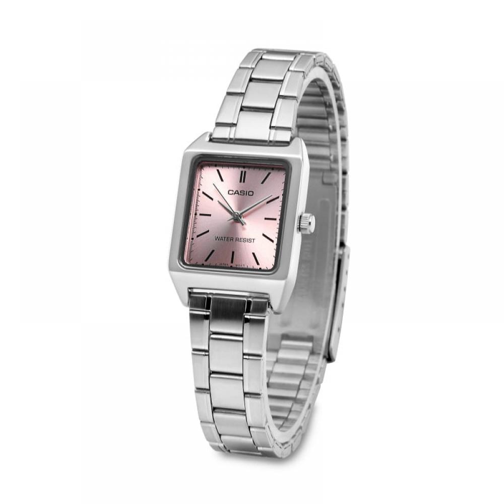 Casio Ltp V007d 4eudf  Ltp V007d 4e  Analog Square Sat Student Women S Metal Watch