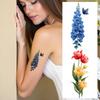 9pcs Temporary Tattoo Temporary Tattoo Stickers Hydrangea And Roses Tulips Roses And Butterflies For Male Thighs Arms