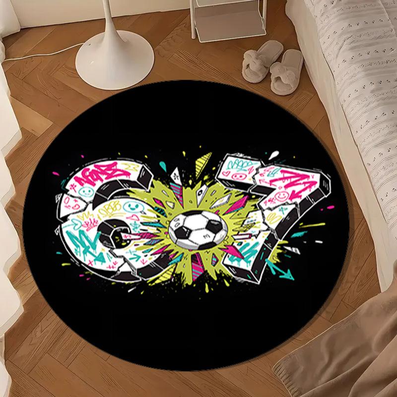 Unicorn Celebration Number 67 Round mat, Anti-slip Circle Carpet Chair rug For livingroom,Bedroom, doormat home decor Gift Christmas Gifts