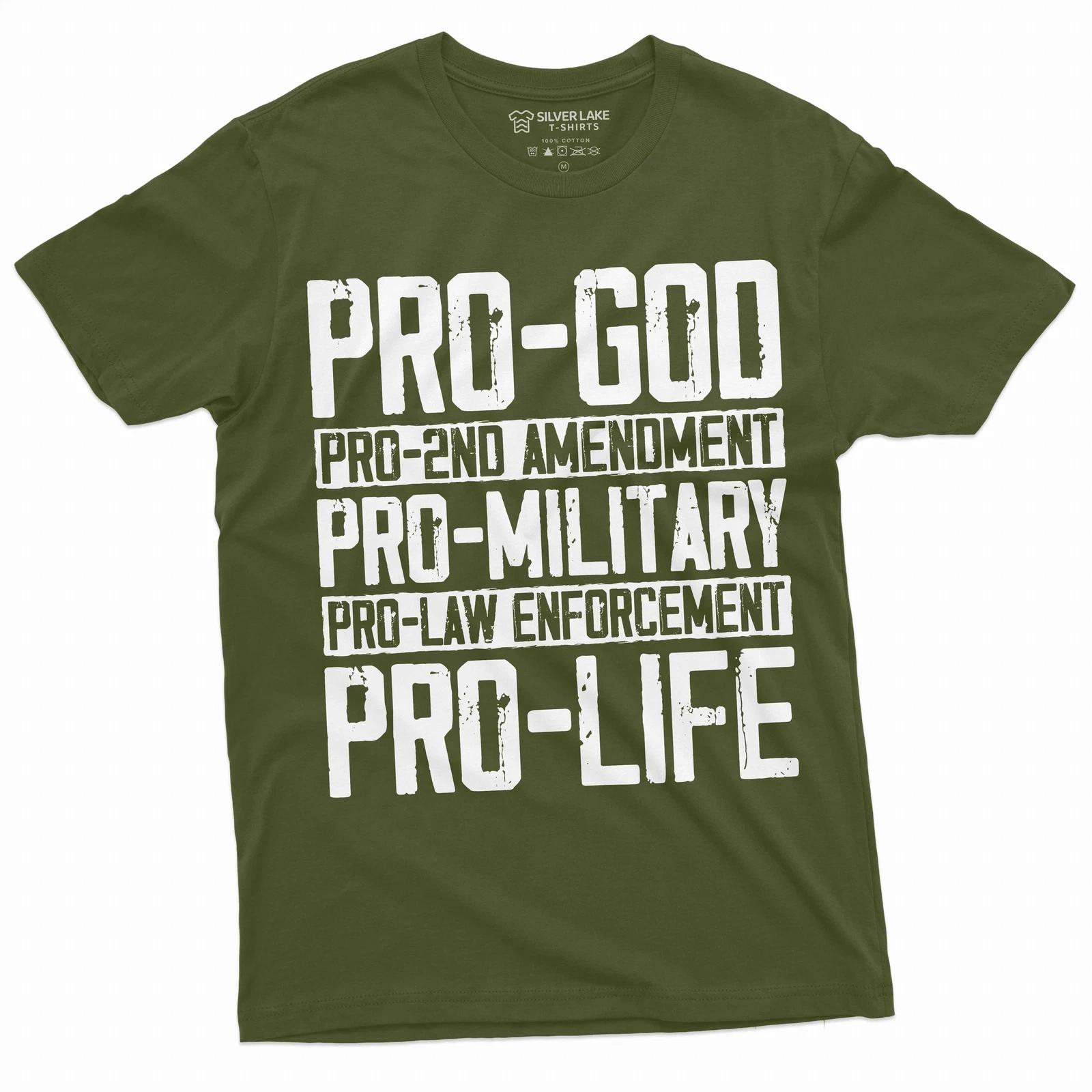Men s Pro Gon Pro 2nd amendment T-shirt constitution tee shirt army green tee XL
