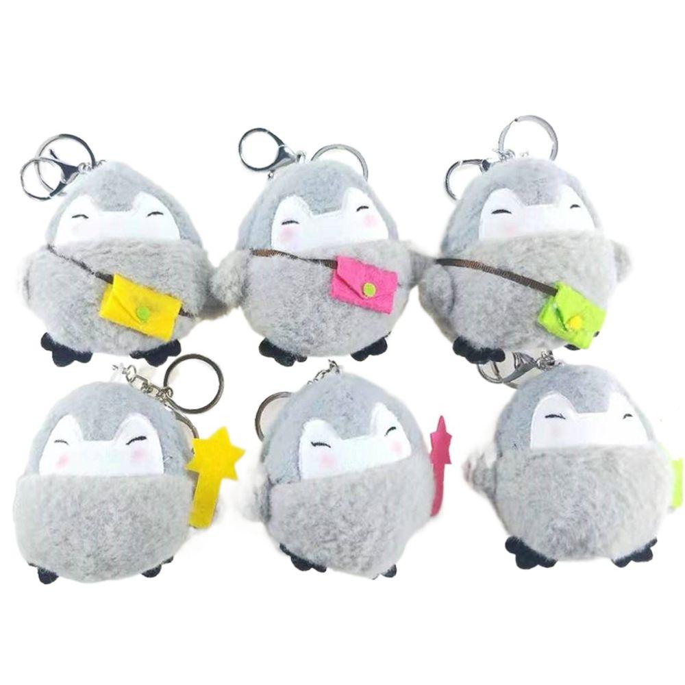 

Kids Purse Accessories Plush Pendant Penguin Doll Keyring Plush Keychain Penguin Plush Toy red-Keychain star