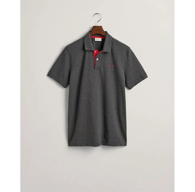 Gant Reg Contrast Rugger поло с короткими рукавами