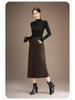 Women's Slimming Wool Knit Midi Skirt: A-Line, Hip-Hugging Winter Fashion 2025