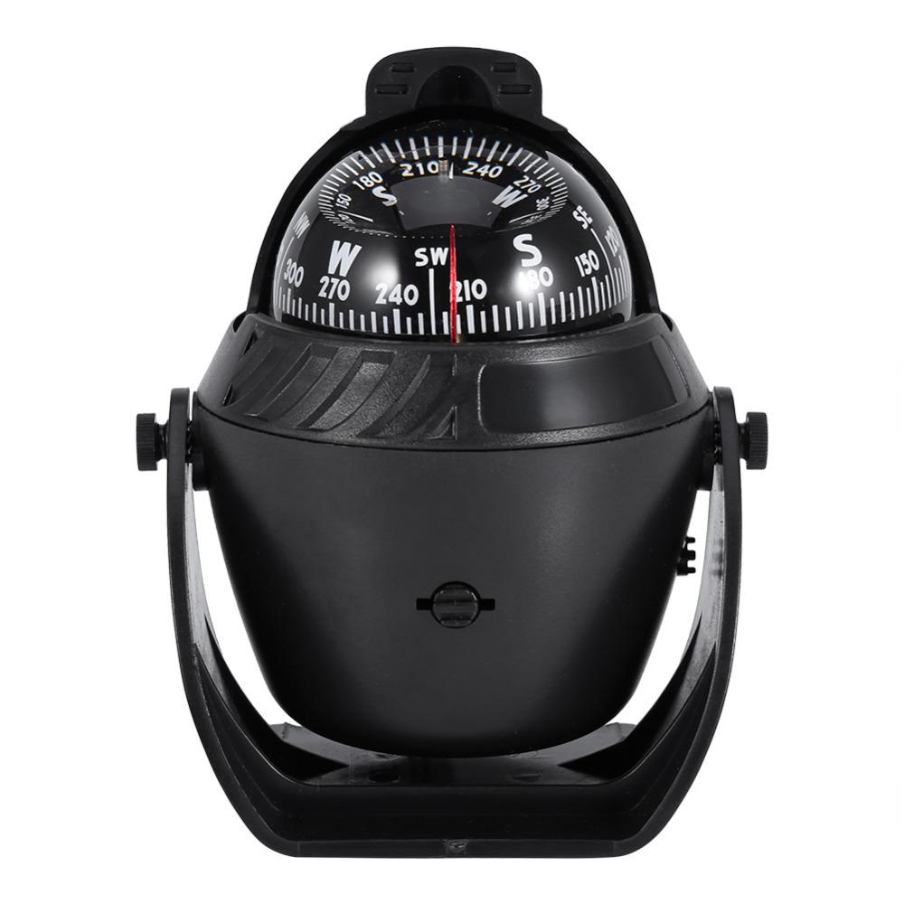 

Waterproof Led Light Marine Compass Pivoting Electronic Nautical Compass High Precision Boat Navigation Compass Waterproof Positioning Tool For Sea Ve чёрный