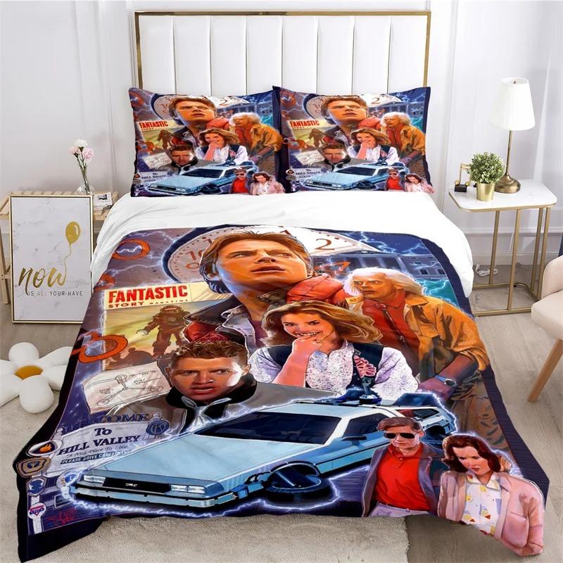 Classic Movie Back To The Future Canary Bedding Set Single Twin Full Queen King Size Bed Set Adult Kid Bedroom Duvet Cover Sets