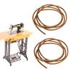 2Pcs Sewing Machine Belt Cowhide Household Bold Hook Foot Pedal Parts AccessoriesBrown