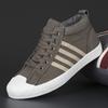 Atmungsaktive Herren High Top Canvas Stiefel Herbst 2024 Basic Casual Schuhe Jugend Trend Mid-Top Designer Schuhe Plüsch Canvas Schuhe
