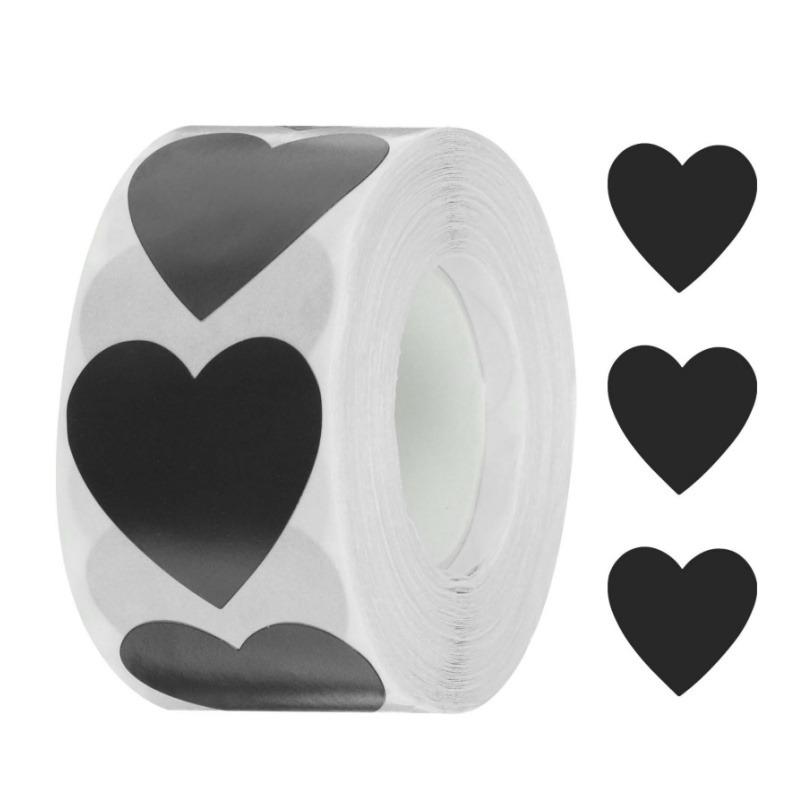 500pcs/roll Heart Stickers Roll Valentine's Day Love Shape Labels Removable for Craft Envelopes Boxes Gift Tags Bags Wedding